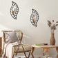 Pcs Small Mirror Wall Decor Mounted Art Leaf Mirror