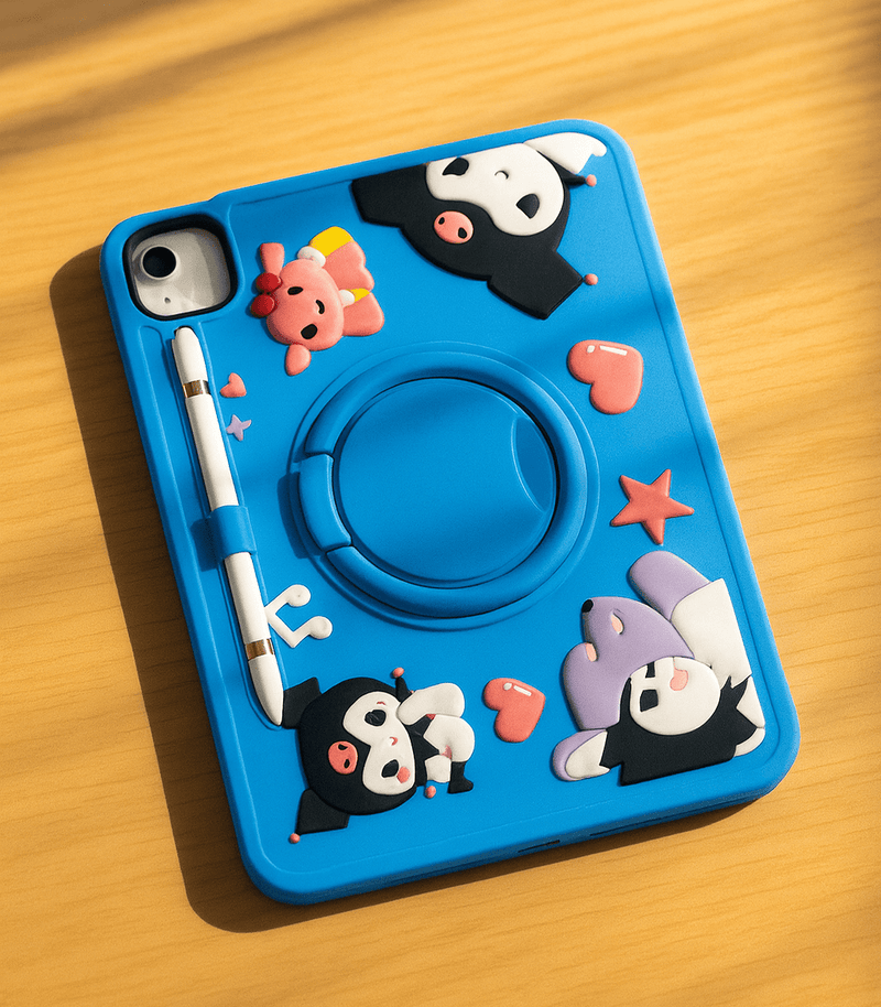 Cute Cartoon iPad Protective Case with Stand