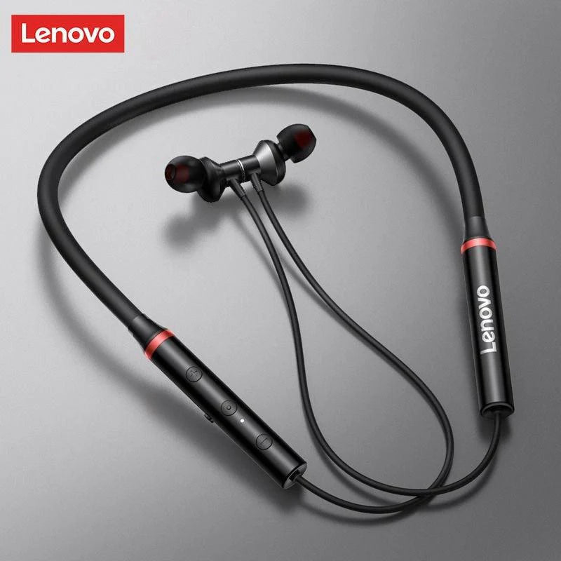 Lenovo - Hanging Neckband Wireless Headphones Product Description