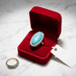 Turquoise Oval Crystal Statement Ring