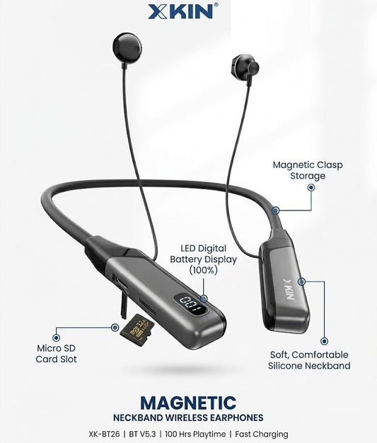 XKIN - Magnetic Neckband Wireless Earphones